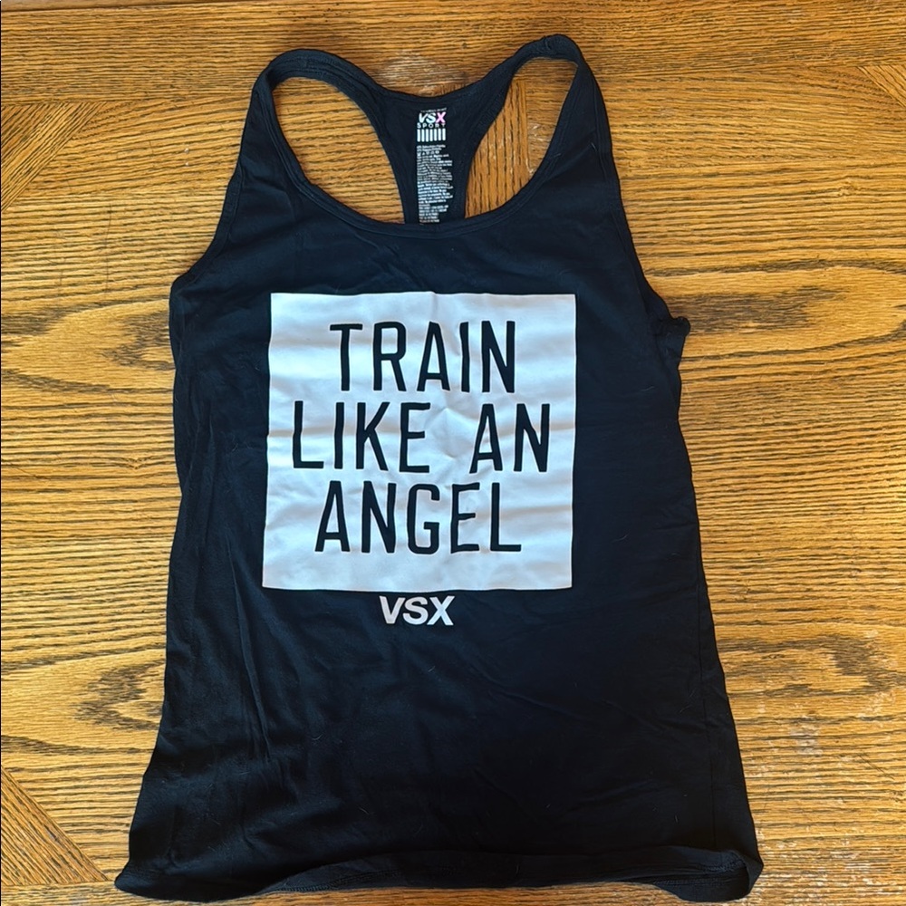 VSX Black Tank Top with Motivational Print